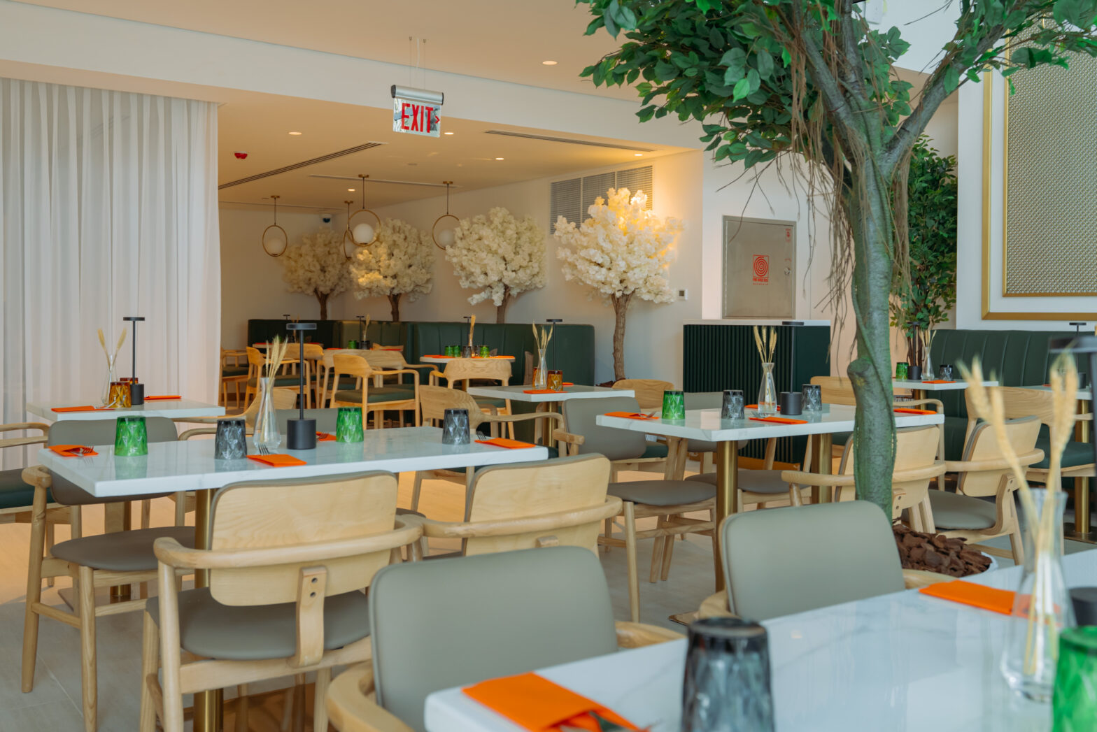 Peaksy Yas Bay restaurant with rope course and soft play area